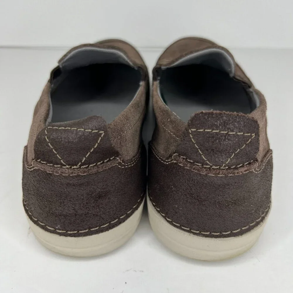 Collection by Clarks Mens 15807 Brown Suede Comfort Slip On Size 11 Loafers - Picture 5 of 9